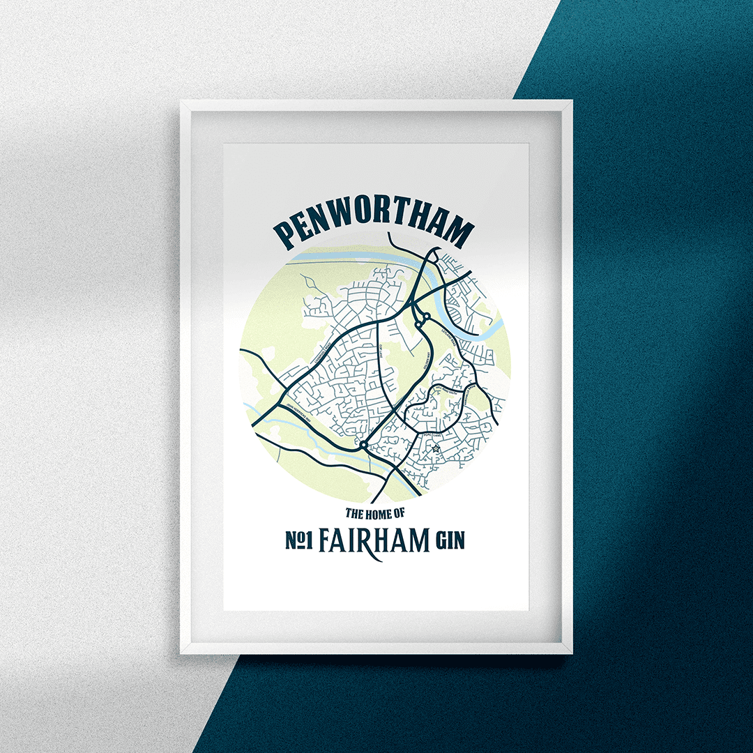 Penwortham's Original Lancashire Gin Map