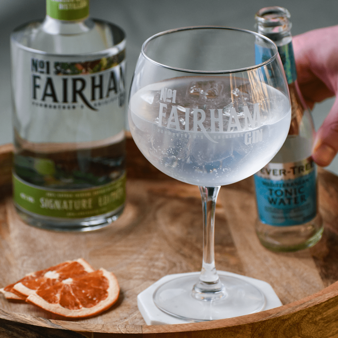Cloudy Gin in Juniper Glass with Fever-Tree Tonic Water