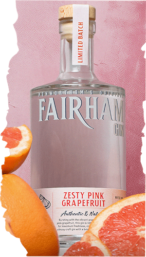 Zesty Pink Grapefruit Gin, real fruit in distilling natural flavour no sugars in gin